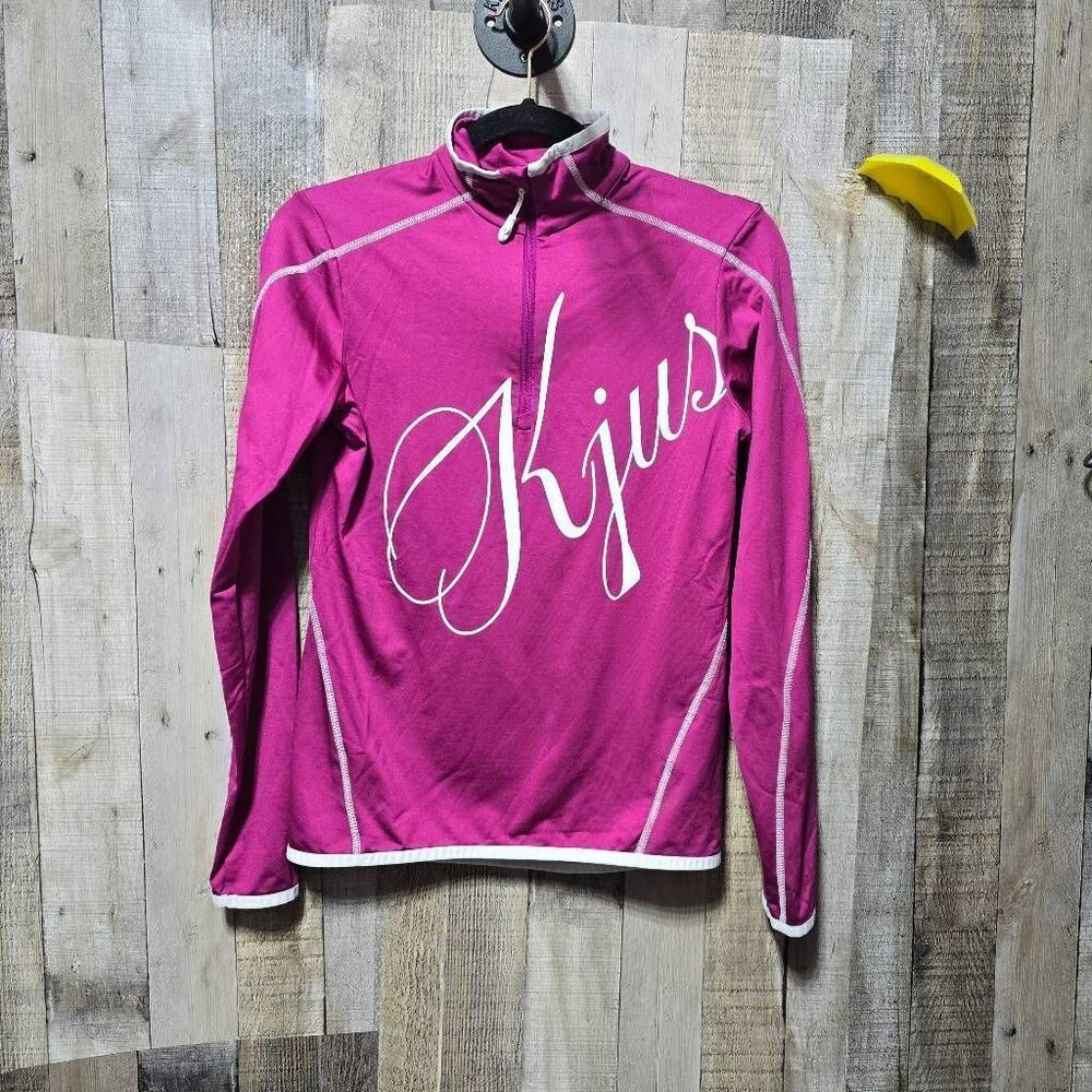 KJUS Pink Large Logo Baselayer Sweatshirt Medium Outdoor Athletic Running Hiking